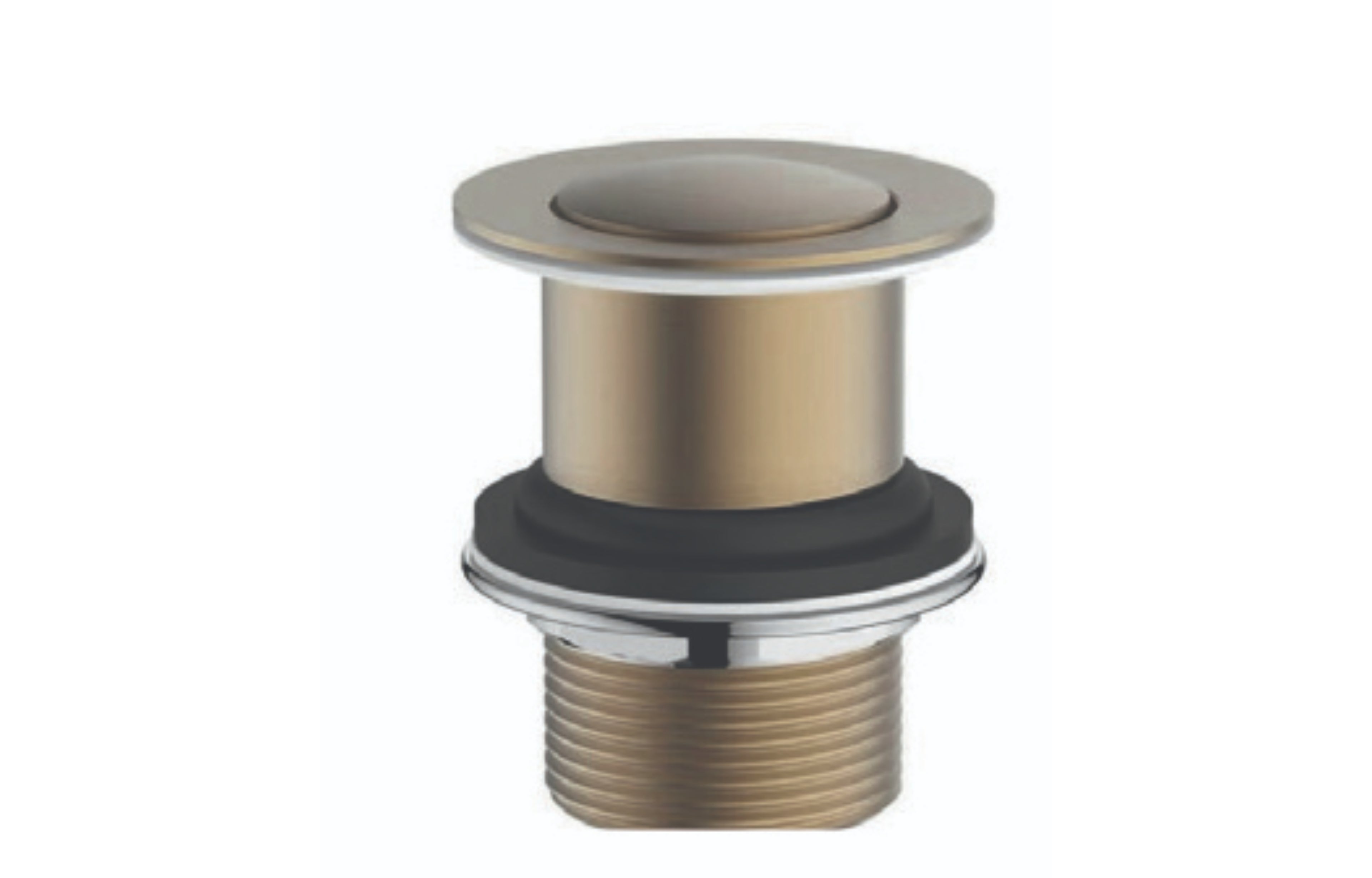 Brushed Brass Click  Clack Basin Waste -  Unslotted