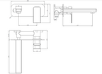 Quadrado square wall mounted Tap - Tailored Bathrooms