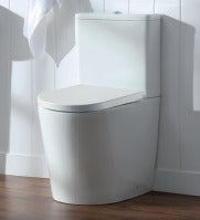 Flow close coupled fully enclosed D Shape Pan Seat - Tailored Bathrooms