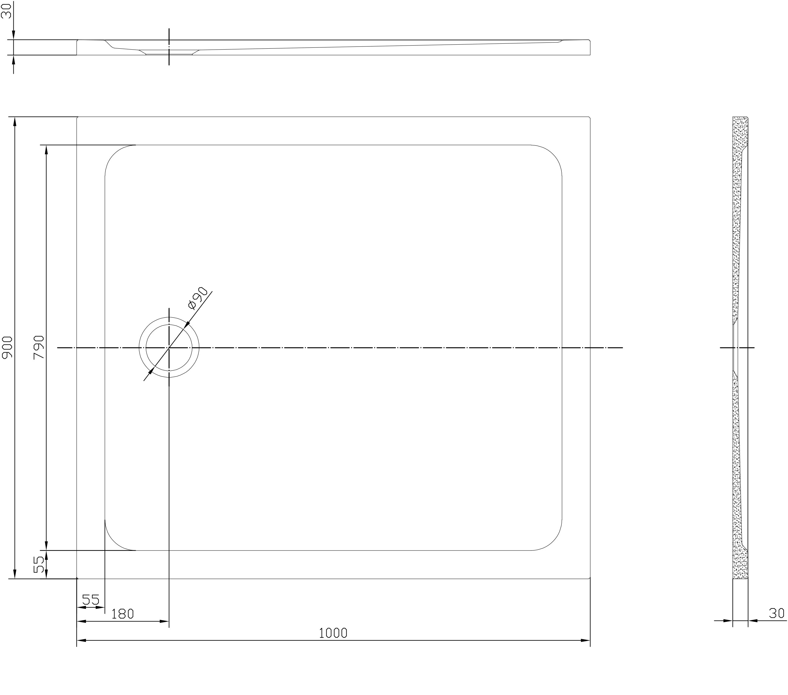 Shower Tray Rectangle Shape - Tailored Bathrooms