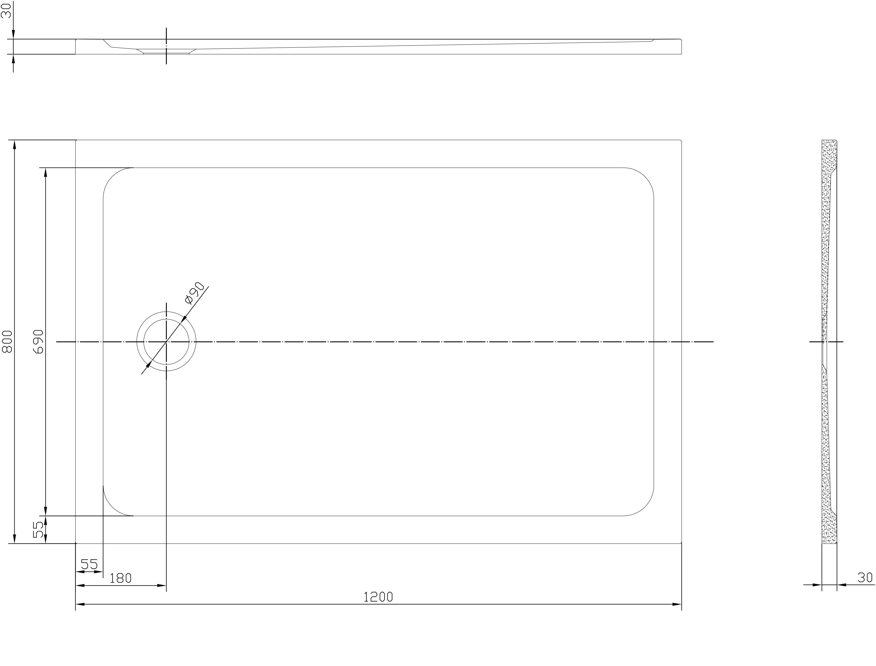 Shower Tray Rectangle Shape - Tailored Bathrooms