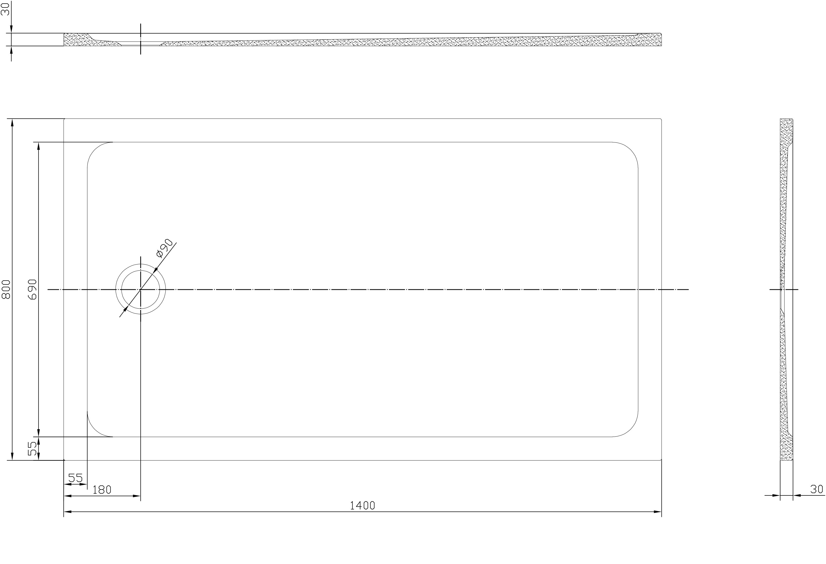 Shower Tray Rectangle Shape - Tailored Bathrooms