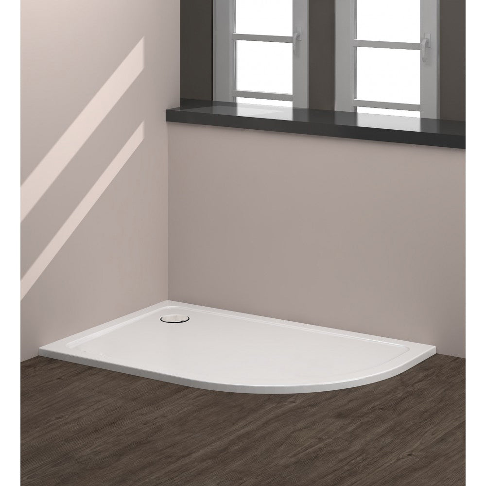 Shower Tray Left/Right Offset Quad Shape - Tailored Bathrooms