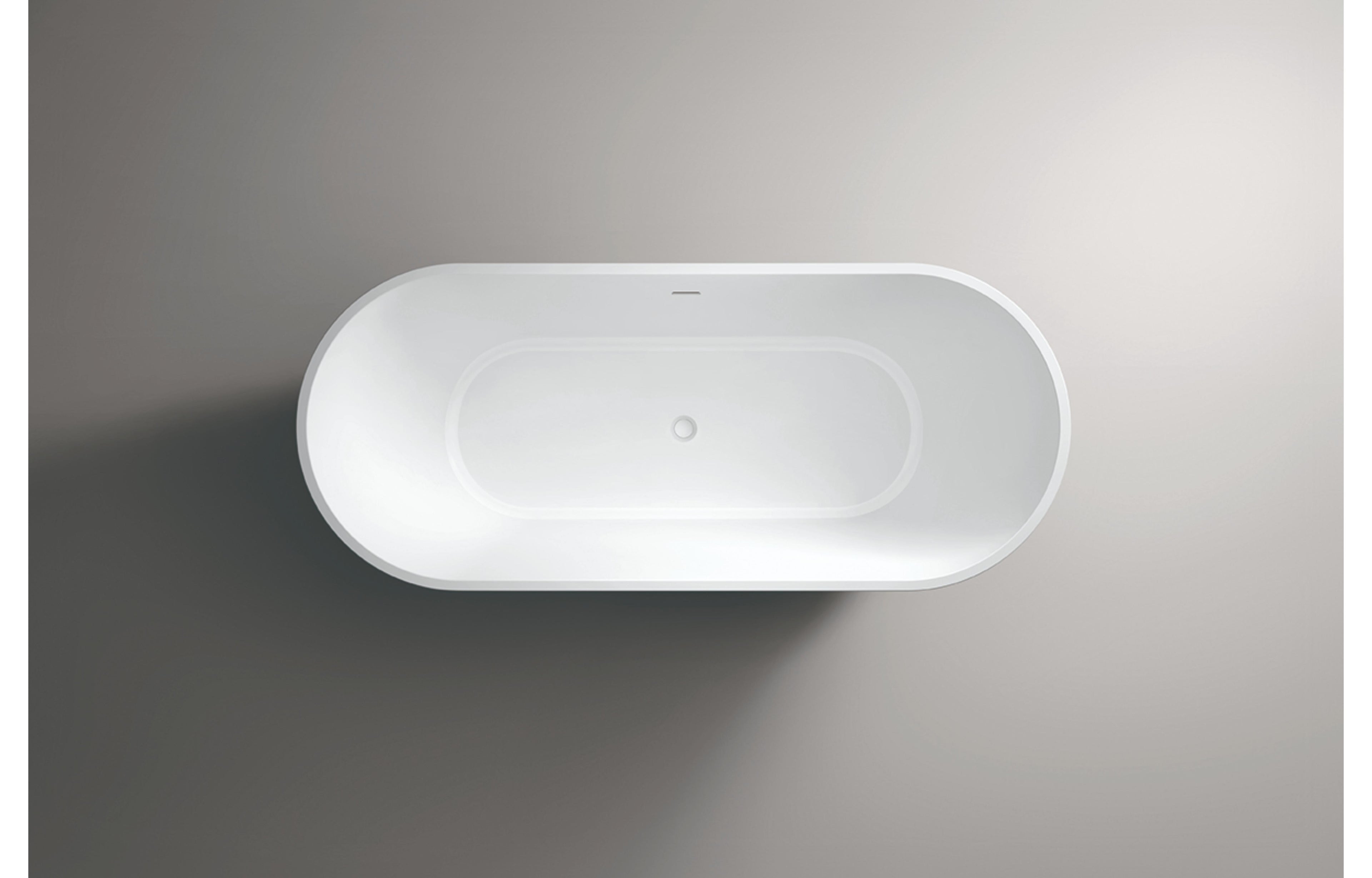 Amalfi Gloss White Freestanding Bath - Tailored Bathrooms