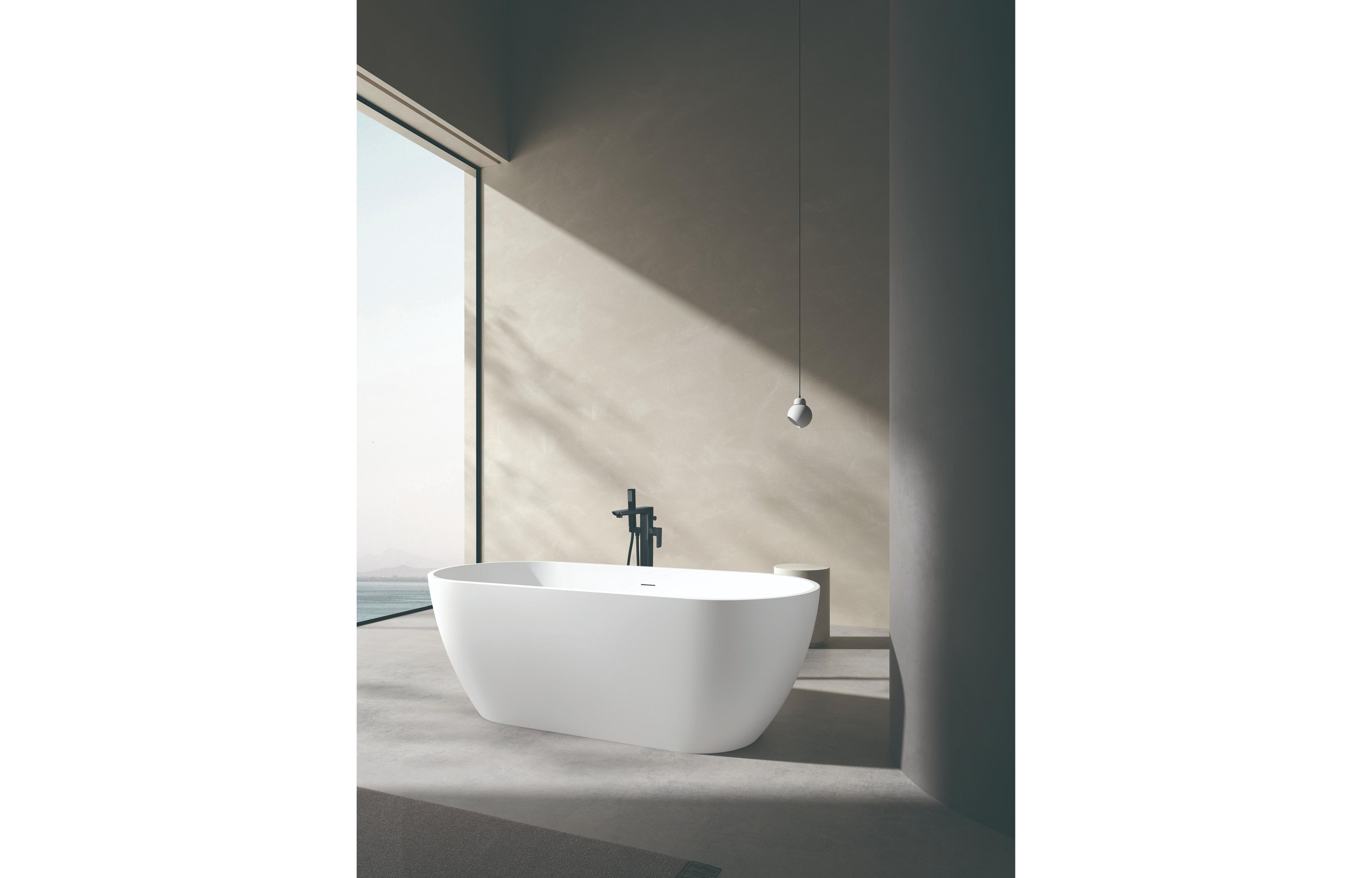 Amalfi Gloss White Freestanding Bath - Tailored Bathrooms