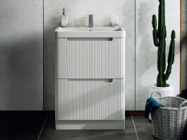 Monza 600mm Fluted Vanity Unit - Floor Standing - Tailored Bathrooms