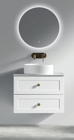 Bakewell 600mm Wall Hung Vanity Silk White - Tailored Bathrooms
