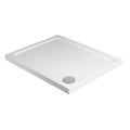Side view of Alpha 1200 mm x 900 mm Shower Tray in White – large rectangular shower base