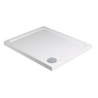 Side view of Alpha 1200 mm x 900 mm Shower Tray in White – large rectangular shower base
