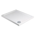 Front view of Alpha 1700mm x 700mm Anti-Slip White Shower Tray – elongated rectangular design with safety anti-slip surface.