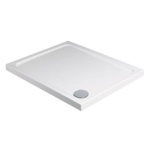 Front view of Alpha 1700mm x 700mm Anti-Slip White Shower Tray – elongated rectangular design with safety anti-slip surface.
