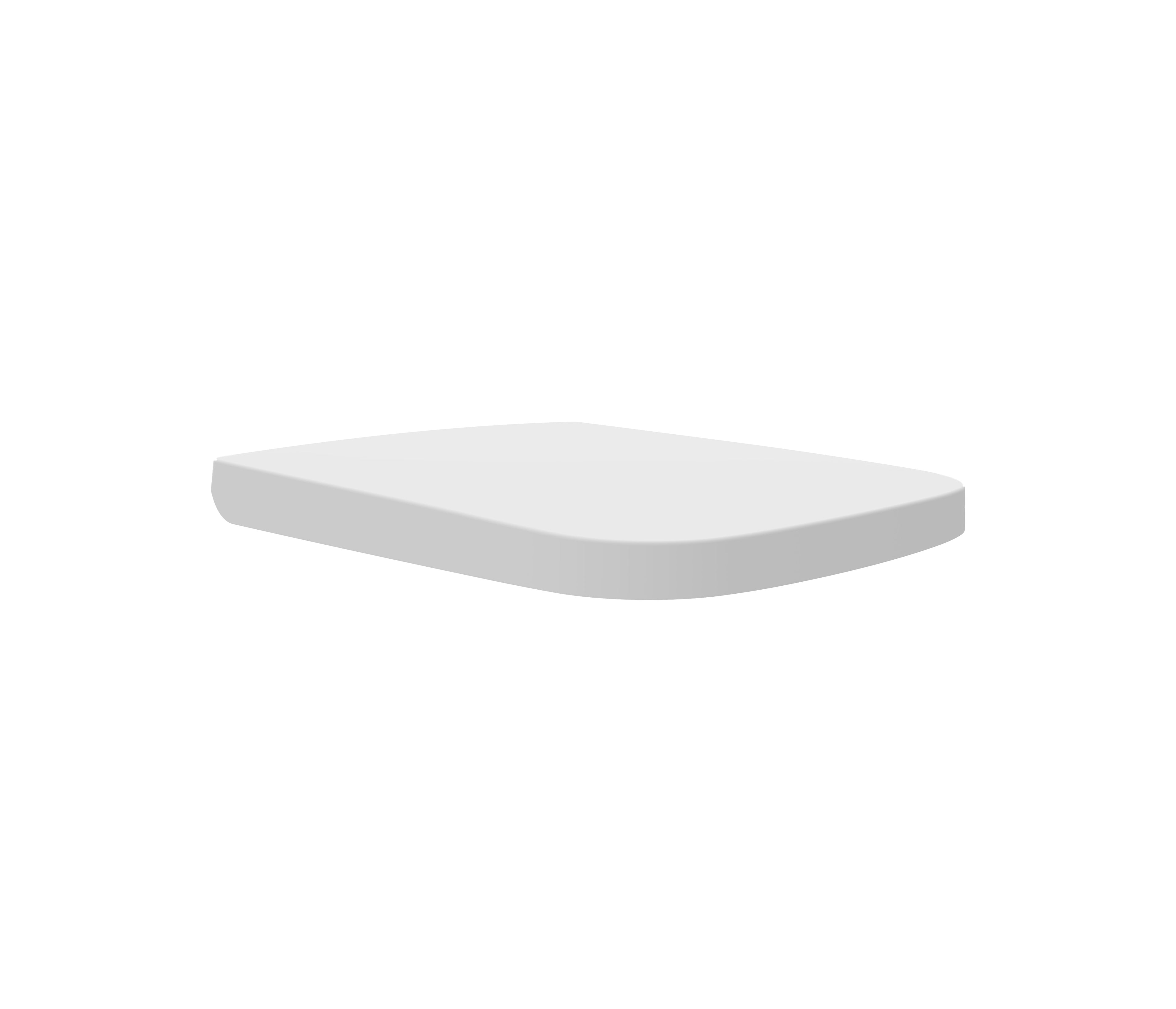 Front view of Hydrion Square Wrapover Soft Close Seat in White – wrapover soft close toilet seat