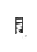 Front view of Lamba Electric Towel Warmer 720 x 400mm in Matt Black