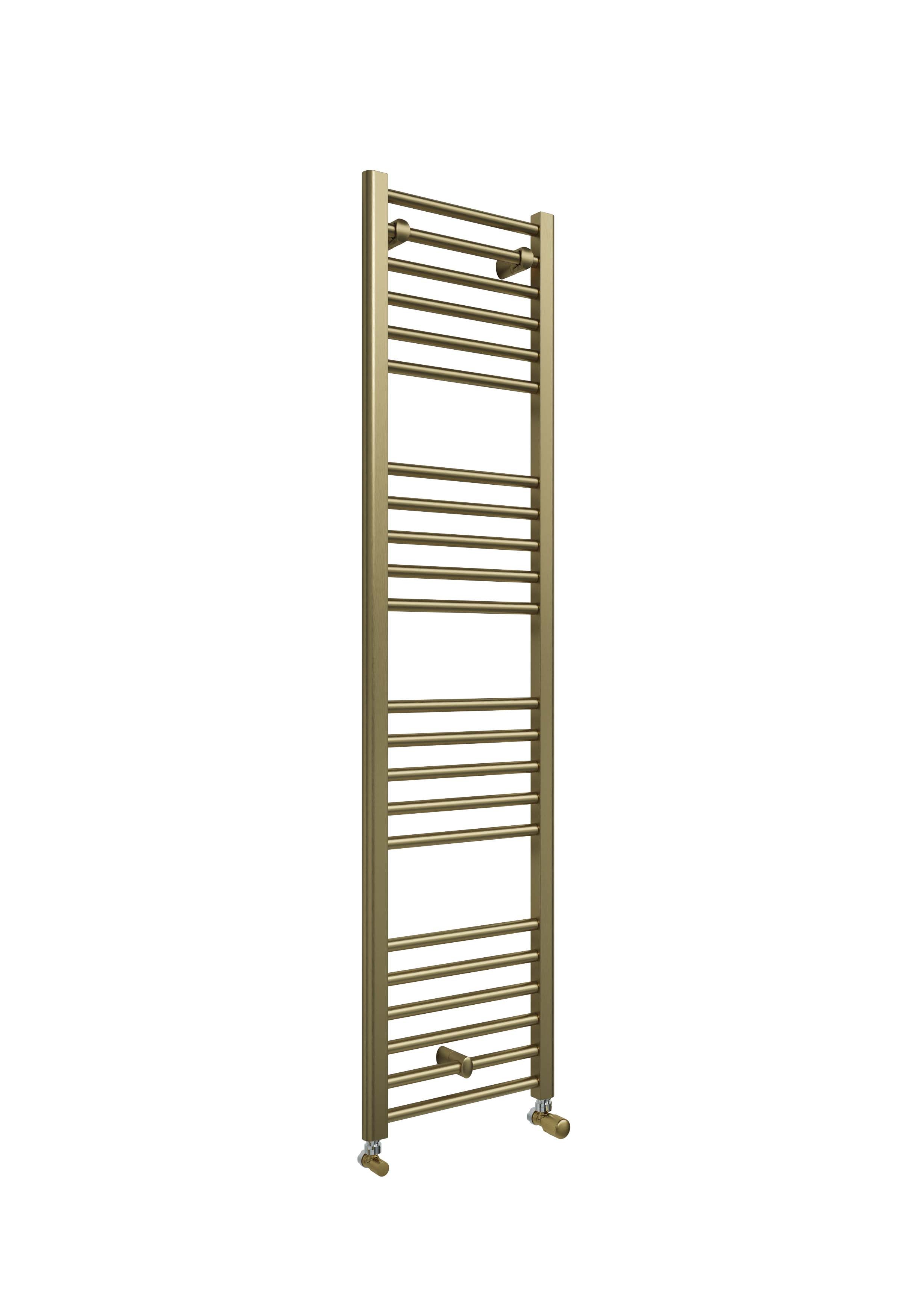 Front view of Lamba Straight Towel Warmer 1600 x 400mm in Brass