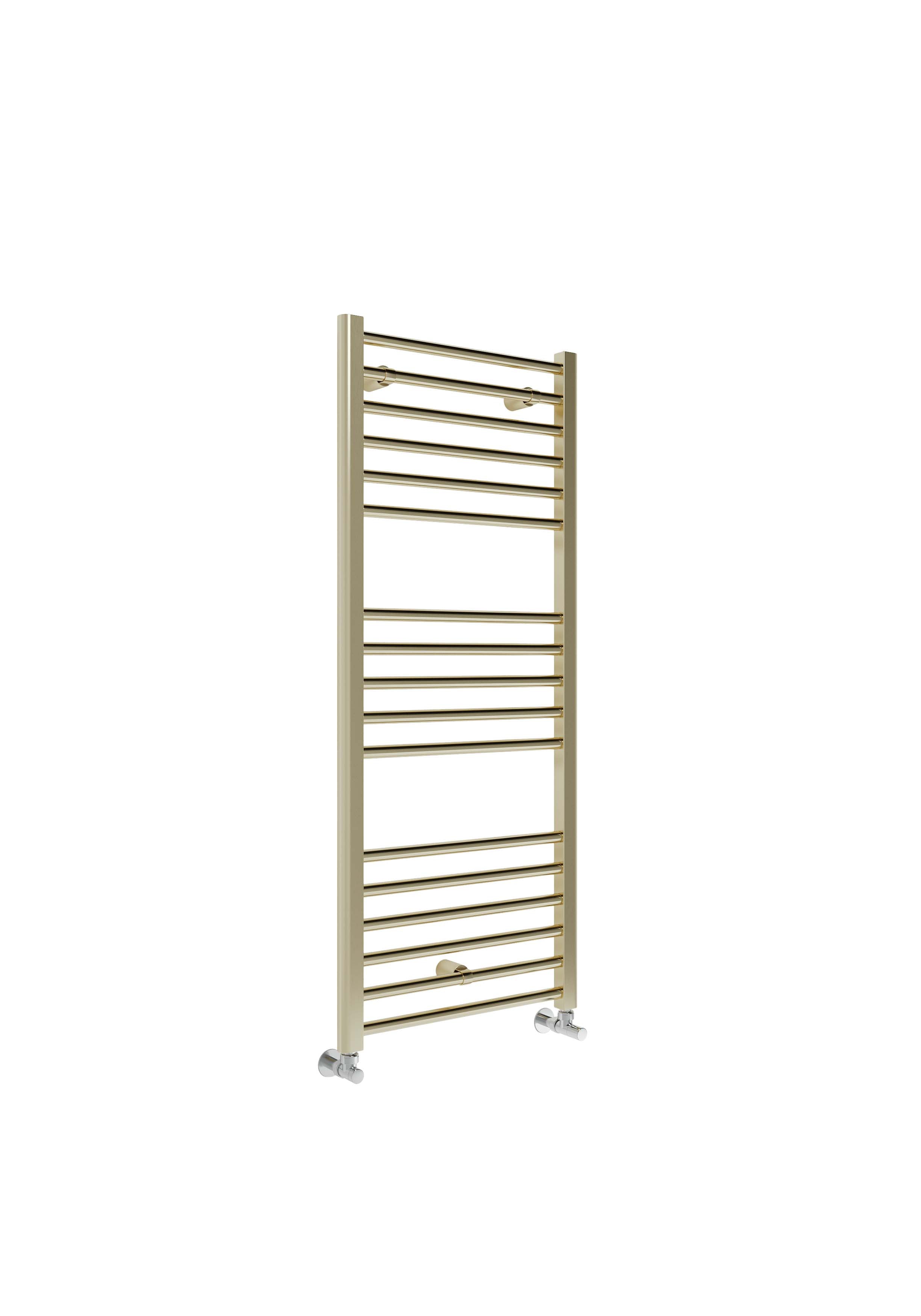 Front view of Lamba Straight Towel Warmer 1600 x 500mm in Brass