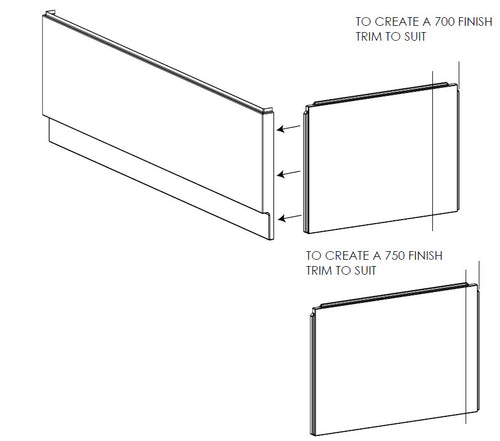 700mm End Bath Panel