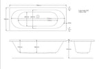 Omi Geo 1700mm x 700mm Double Ended Bath