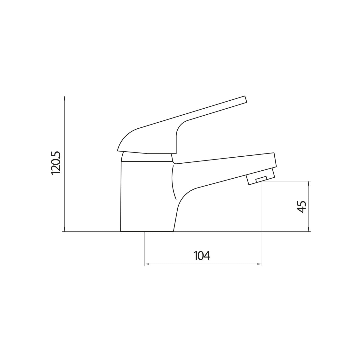 Uppsala One Spout Bath Filler w/ 2 Tap Holes - Chrome