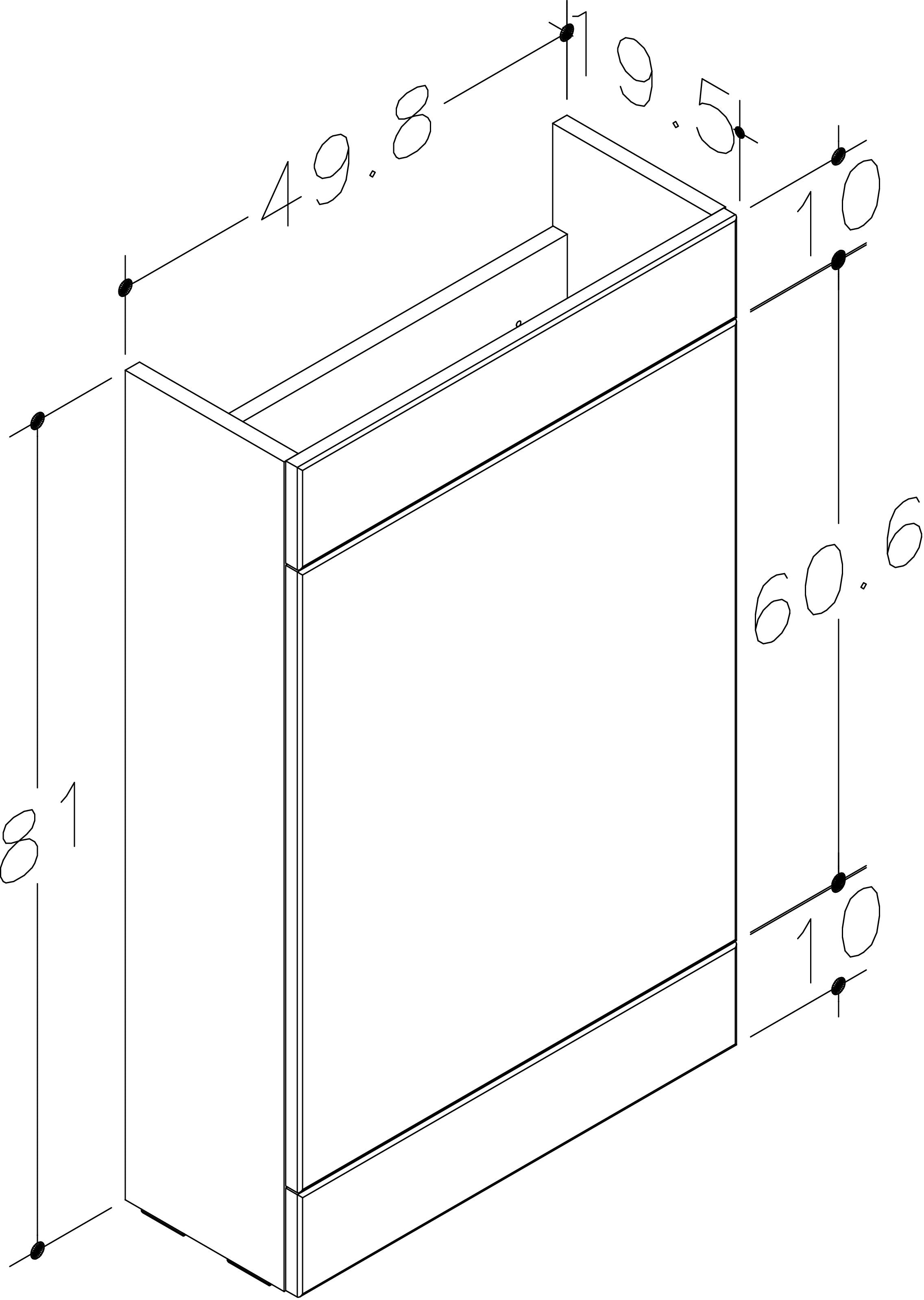 Thetab 500mm x 810mm x 200mm WC Unit Only