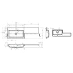 Kappa 1100mm x 390mm 1 Tap Hole Left Handed L Shape Mineralcast Basin - White