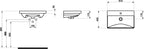Kappa 600mm x 400mm 1 Tap Hole Ceramic Basin - White