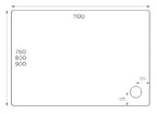 Alpha 1100mm x 800mm Shower Tray - White