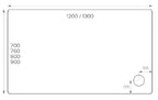Alpha 1200mm x 760mm Anti-Slip Shower Tray - White
