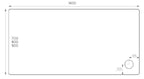 Alpha 1400mm x 800mm Anti-Slip Shower Tray - White