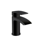 Pesky black electroplated mono basin mixer tap with pop-up waste, modern single-hole basin design.