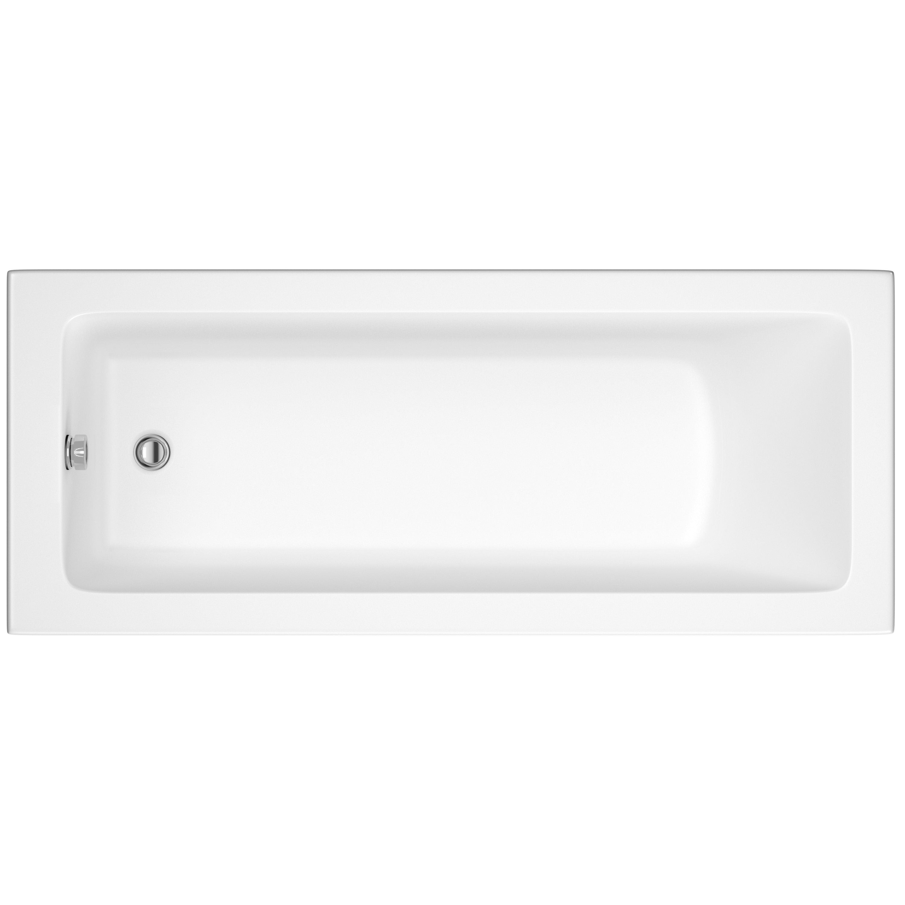 Pino Geo 1700mm x 750mm single ended bath with Geode acrylic, wider design, and modern comfort for long-lasting use.