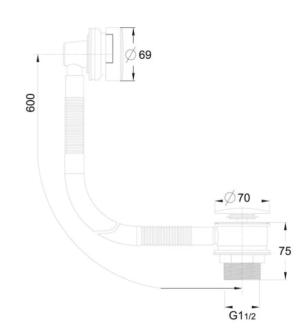Click Clack Bath Waste Assembly - Chrome