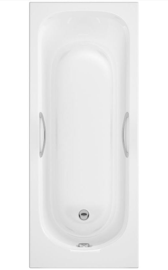 Top view of Sapi 1700mm x 700mm Gripped Bath – acrylic bathtub with built-in grip handles for safety