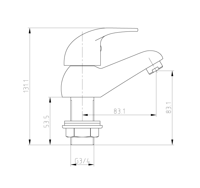 Uppsala Bath Pillar Taps w/ 2 Tap Holes - Chrome