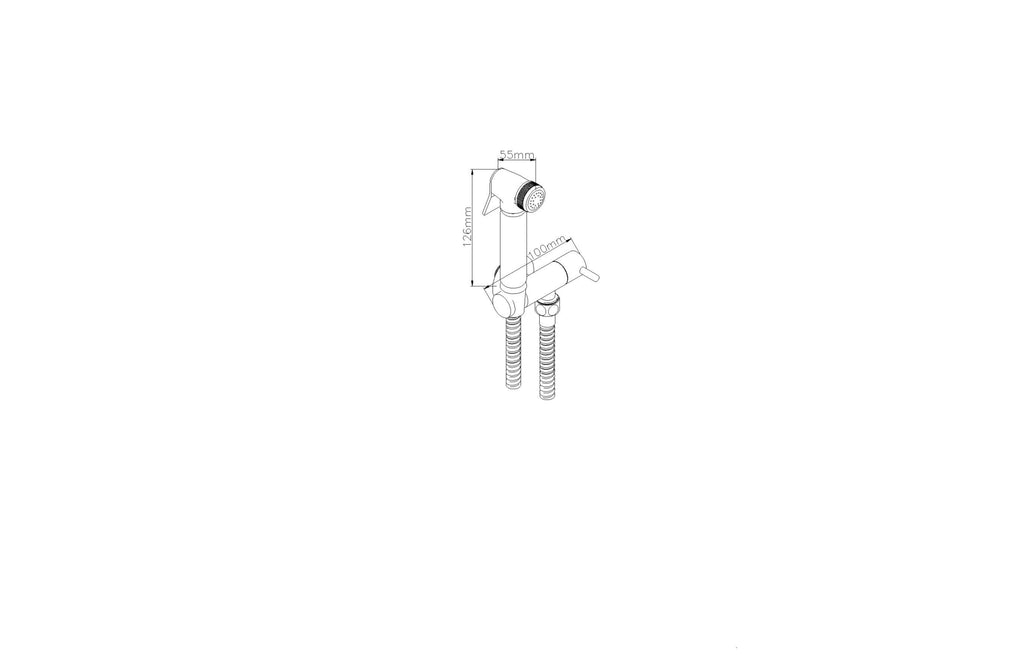 Round Douche Diverter Kit 1.25m - Tailored Bathrooms