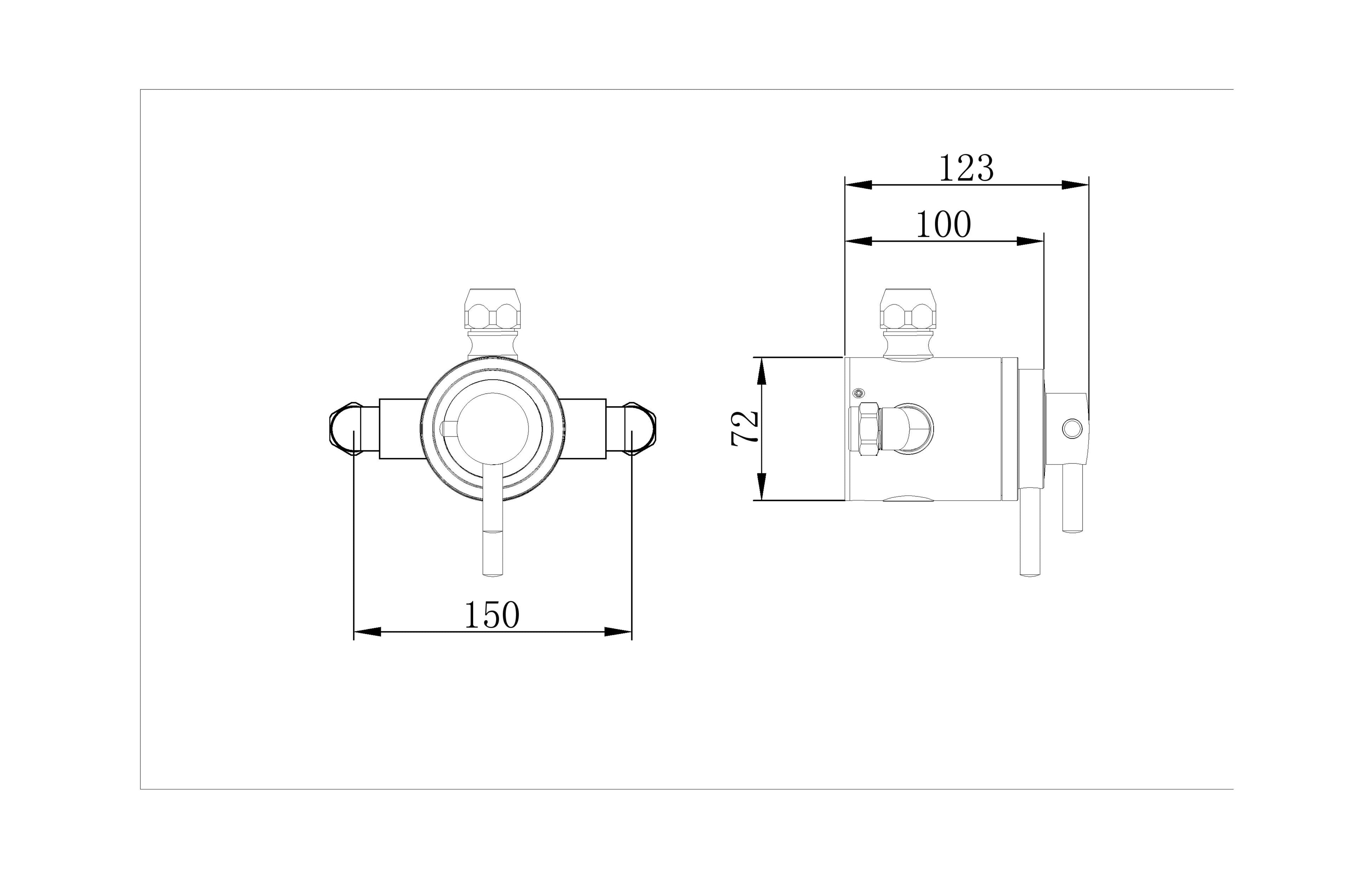 Conwy Concentric Thermostatic Mixer Valve (Exposed)