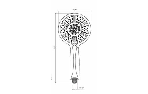 3 Chrome Shower Handset - Tailored Bathrooms