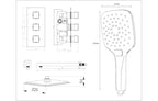 Black Concealed Thermostatic 3 Handle 2 Way Shower Kit with SS Head - Tailored Bathrooms