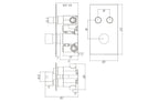 Twin Push Button Concealed Overhead Kit - Tailored Bathrooms