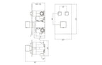 Twin Push Button Concealed Overhead Kit - Tailored Bathrooms