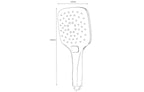 3 Mode Push Button Square Handset  - Tailored Bathrooms