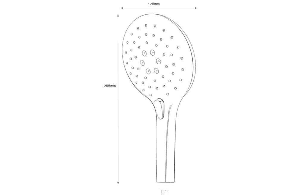 3 Mode Push Button Round Handset  - Tailored Bathrooms