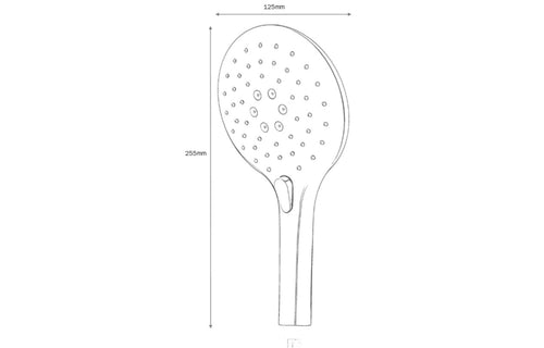 3 Mode Push Button Round Handset  - Tailored Bathrooms