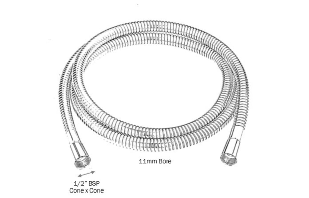 High Flow Premium Shower Hose Retail - Tailored Bathrooms