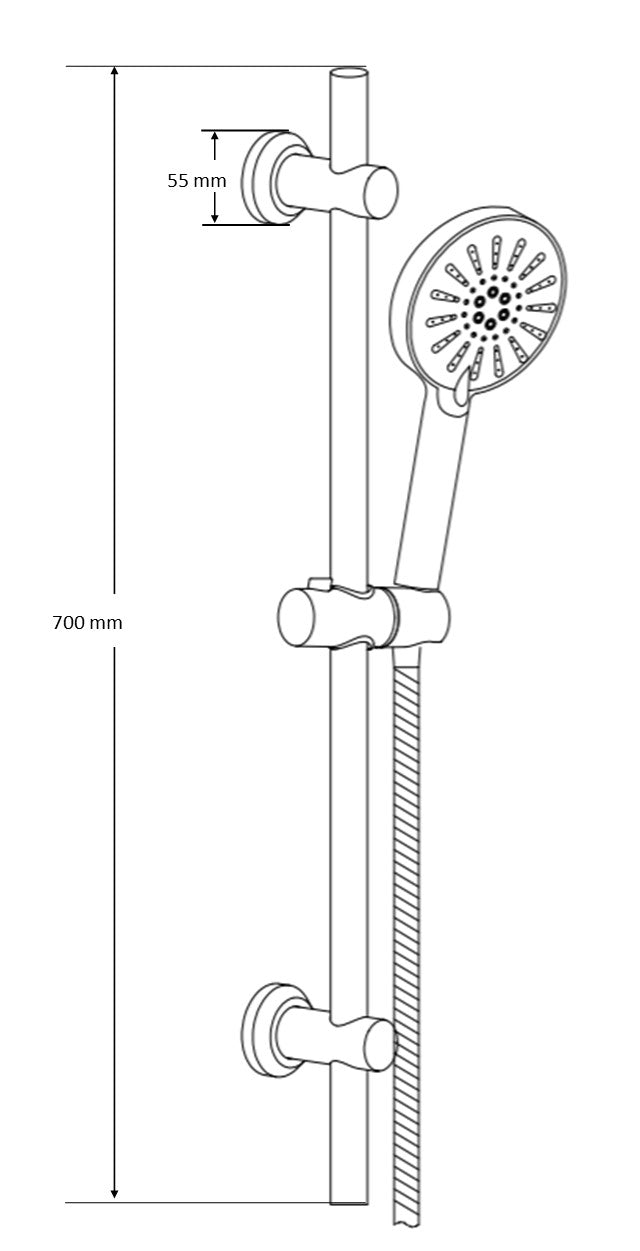 5 Mode Retro Fit Shower Kit Retail - Tailored Bathrooms