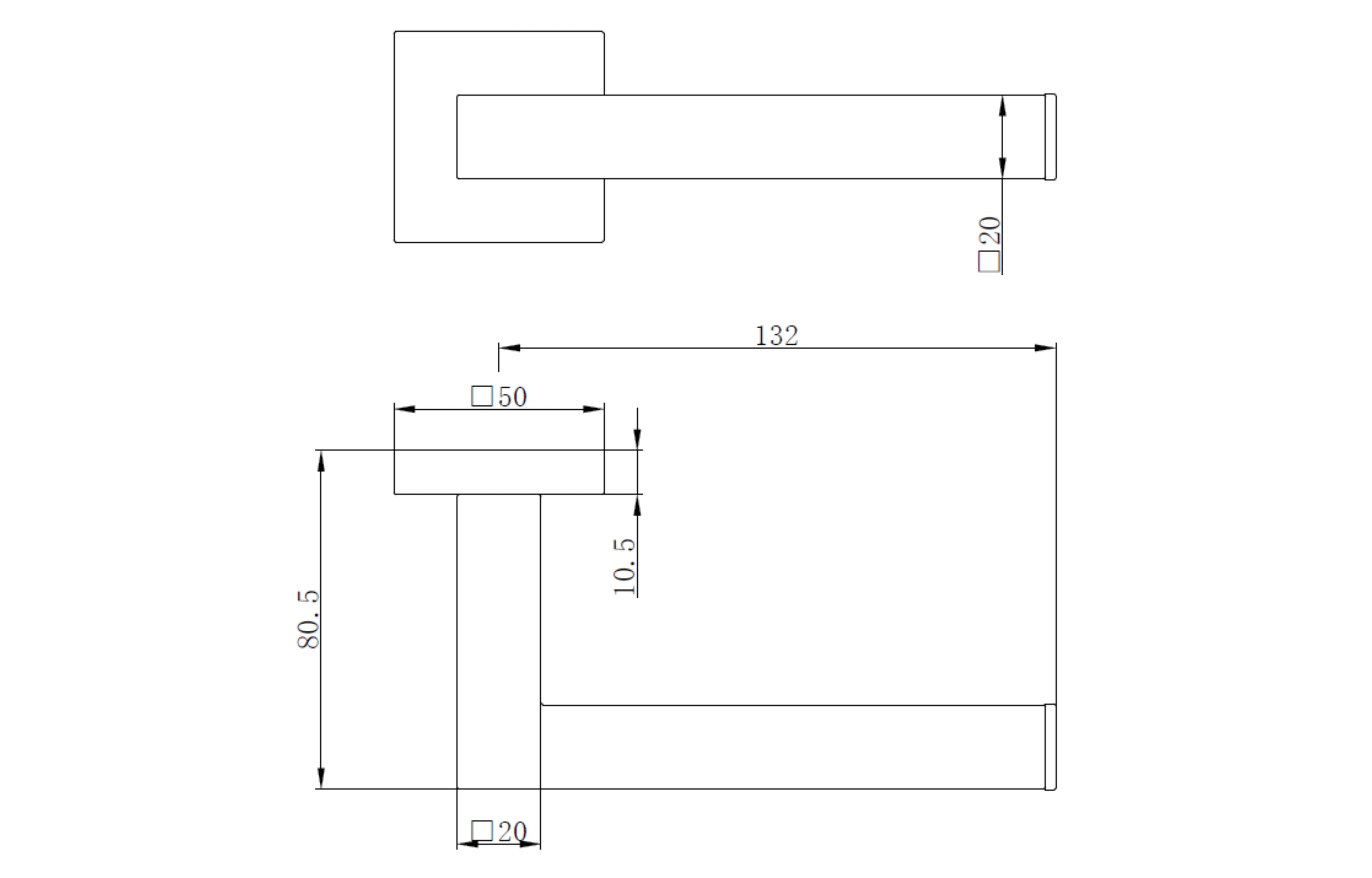 Sydney Square Toilet Roll Holder - Tailored Bathrooms