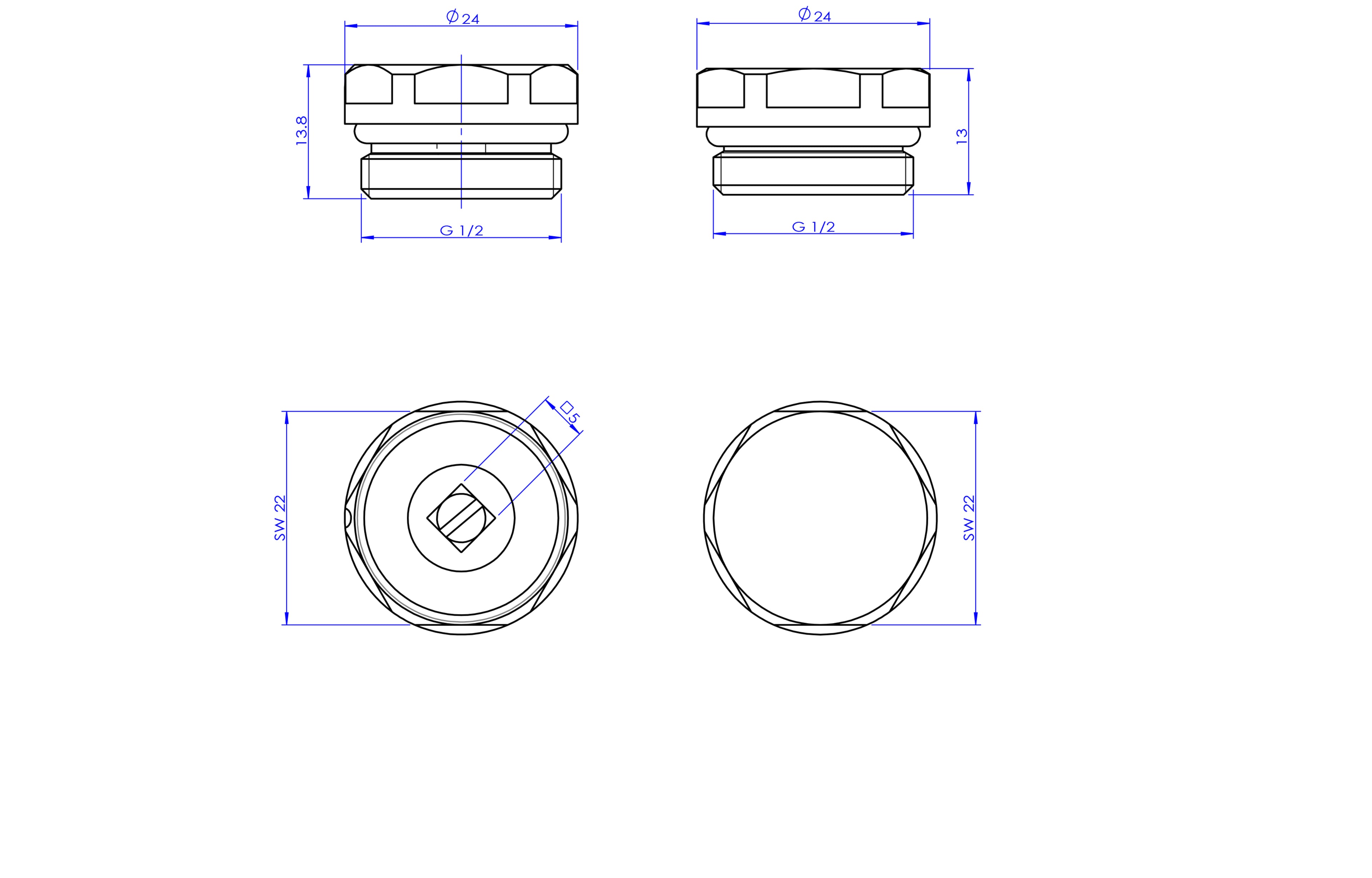 Bleed Valve And Blanking Plug Pack - Tailored Bathrooms