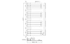 Wellington Designer Offset Towel Radiator Anthracite Grey 1126x500mm - Tailored Bathrooms
