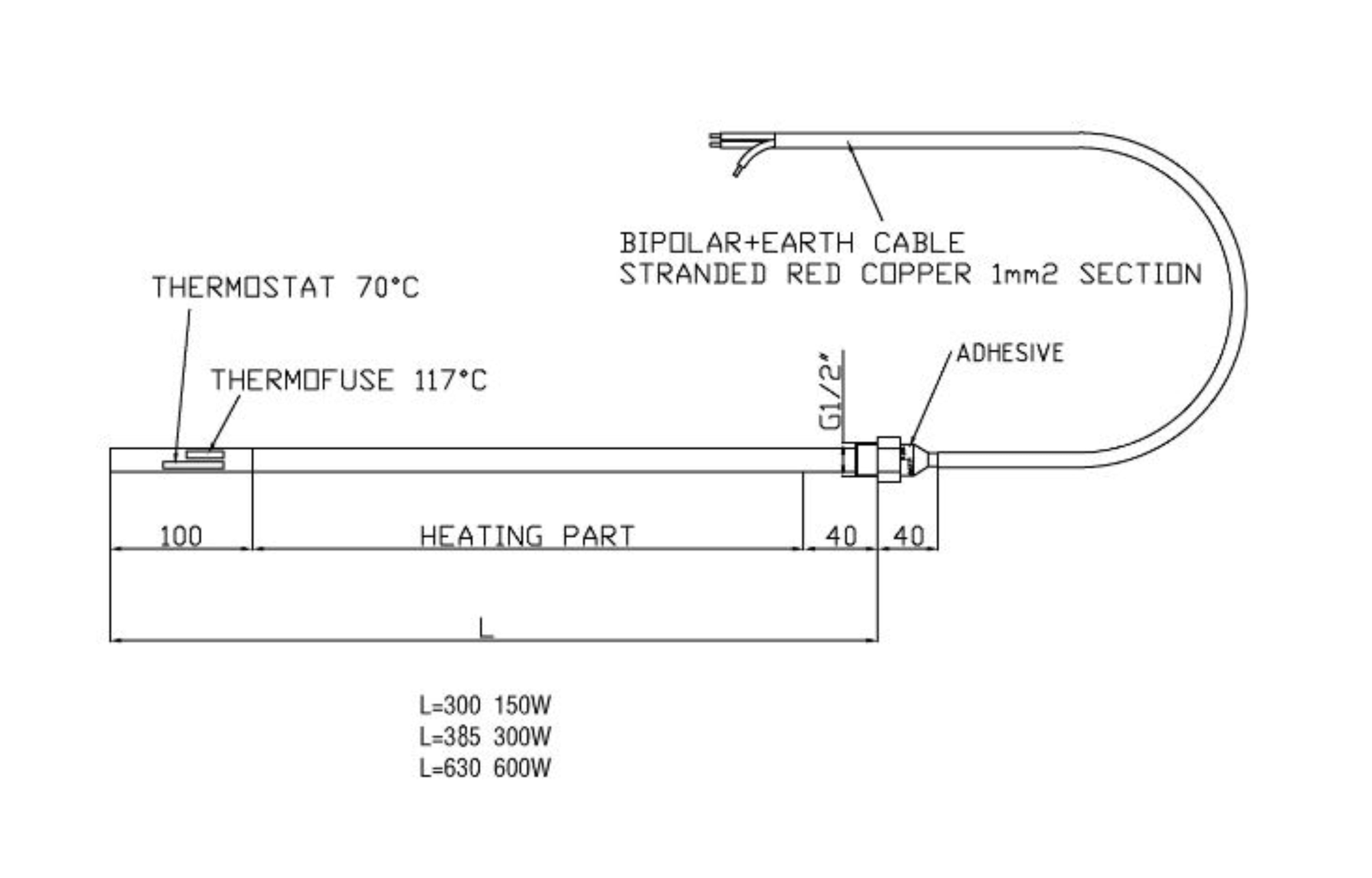 Dual Fuel Heating Elements - Tailored Bathrooms