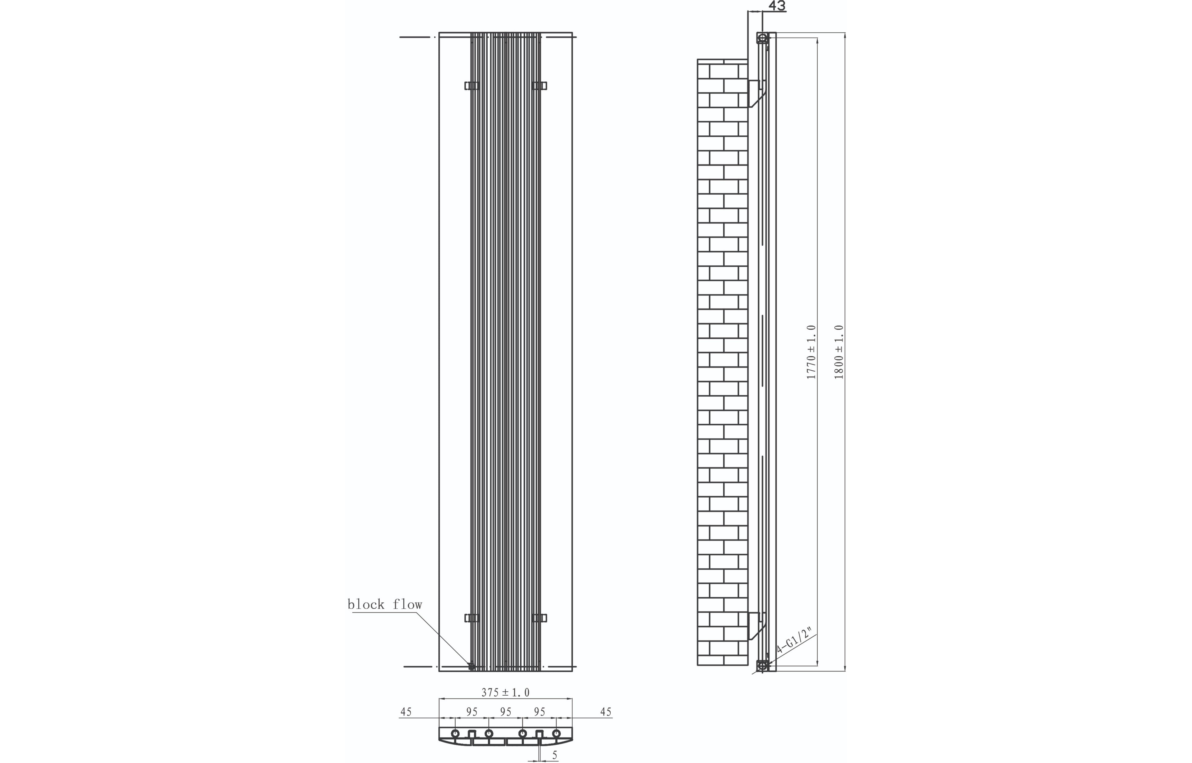 Taupo Aluminium Radiator - Tailored Bathrooms