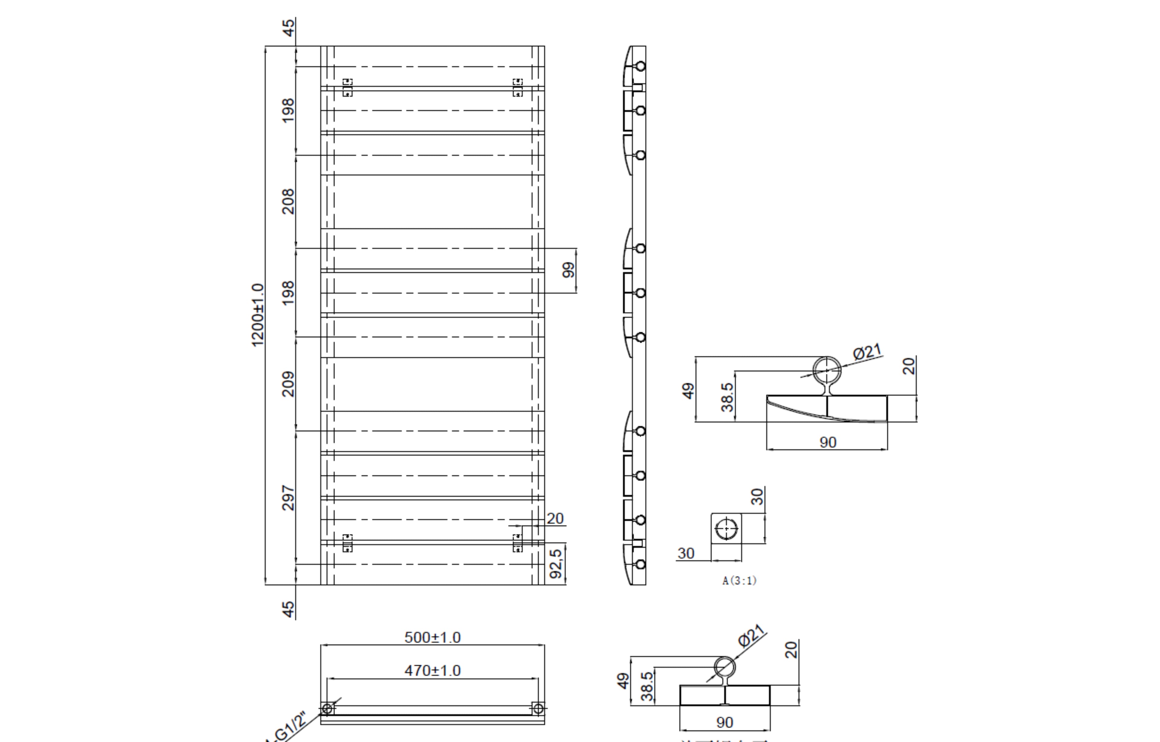 Hampden Aluminium Radiator - Tailored Bathrooms